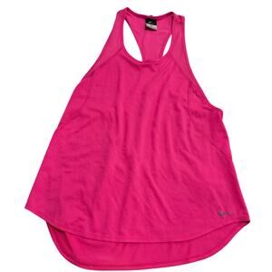 Nike Dri fit bright pink top tank lightweight breatheable fitness small stain
